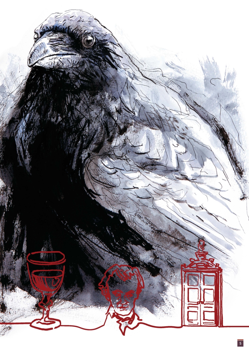 Der Rabe / The Raven. Illustriertes Gedicht nach Edgar Allan Poe